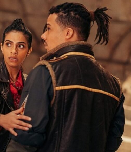 Jacob Anderson Doctor Who S13 Brown Leather Vest - Image 6