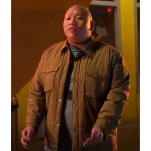 Jacob Batalon Reginald The Vampire Reginald Baskin Quilted Brown Jacket - Image 8