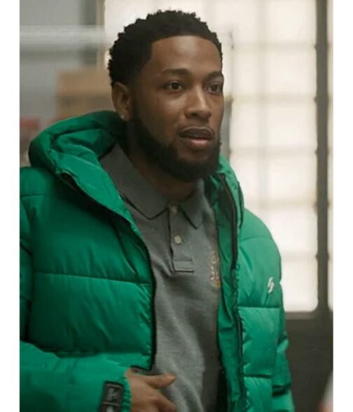 Jacob Latimore The Chi Puffer Green Jacket - Image 8