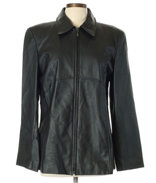 Jacqueline Ferrar Black Shirt Collar Jacket