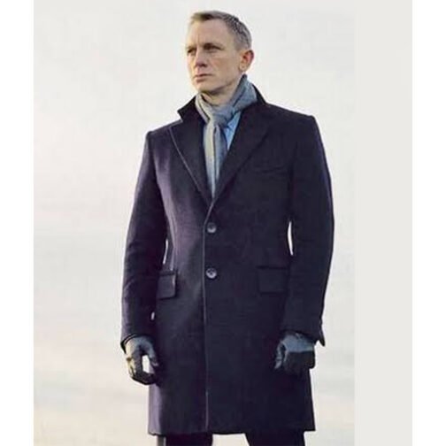 Skyfall James Bond Navy Coat - Image 2