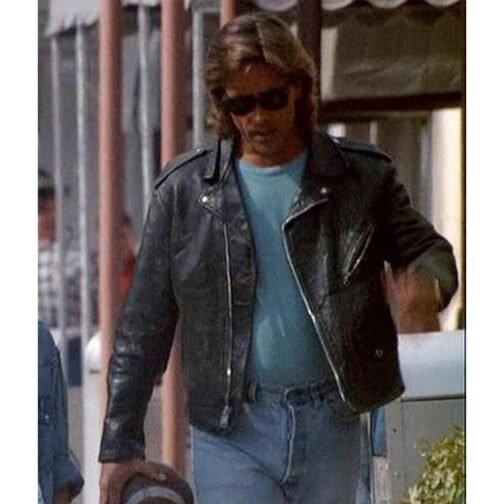 James Crockett Miami Vice Black Leather Jacket - Image 8