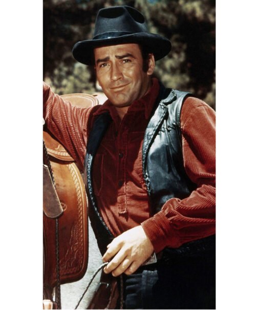 James Drury The Virginian Cowboy Leather Vest - Image 8