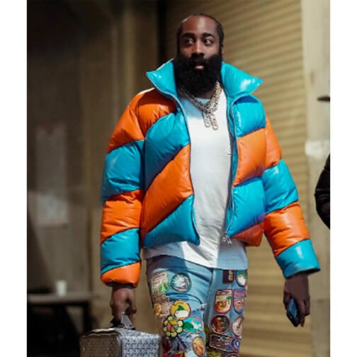 James Harden Puffer Leather Jacket - Image 2