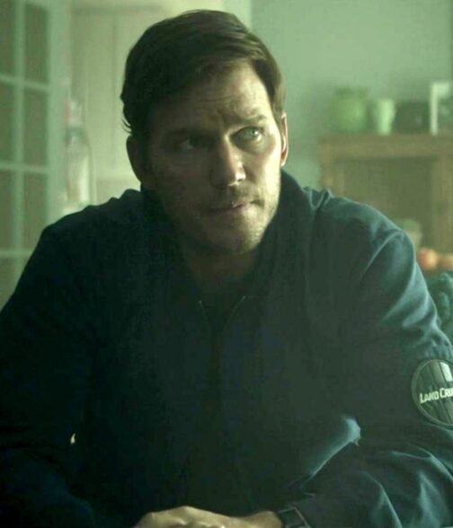 The Terminal List Chris Pratt Blue Bomber Jacket - Image 20