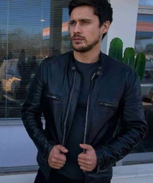Peter Gadiot Queen of the South Leather Jacket - Image 8
