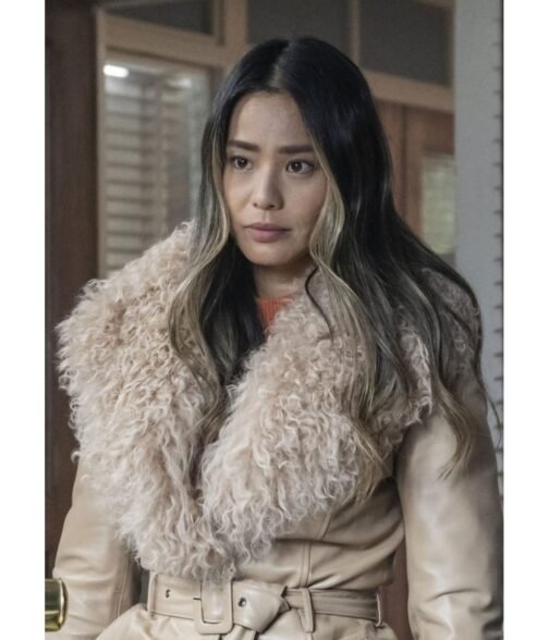 Dexter New Blood Jamie Chung Fur Trim Leather Jacket - Image 5