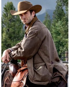Yellowstone Wes Bentley Brown Leather Jacket