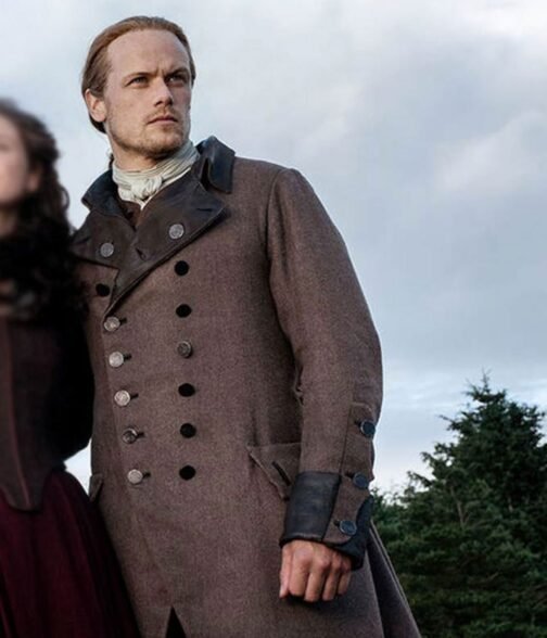 Sam Heughan Outlander S05 Double Breasted Wool Coat