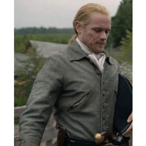 Jamie Fraser Outlander Season 7 Gray Coat - Image 2
