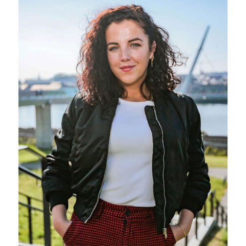 Jamie-Lee O’Donnell Derry Girls Black Bomber Jacket - Image 2