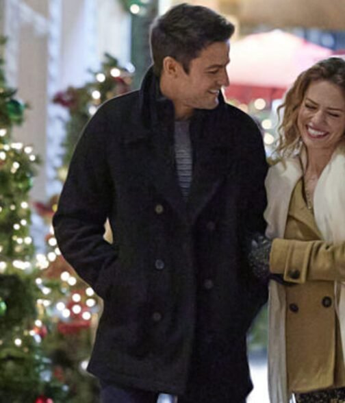 Tyler Hynes An Unexpected Christmas Wool Peacoat - Image 4