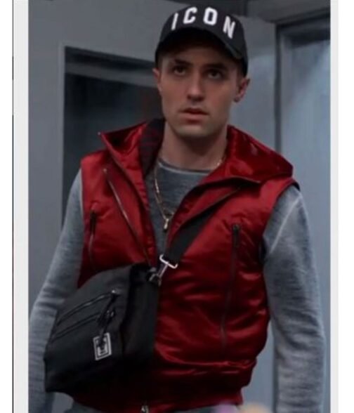 Ted Lasso Phil Dunster Red Vest with Hood