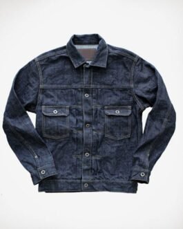 Men’s Buttoned Japanese Blue Jean Jacket