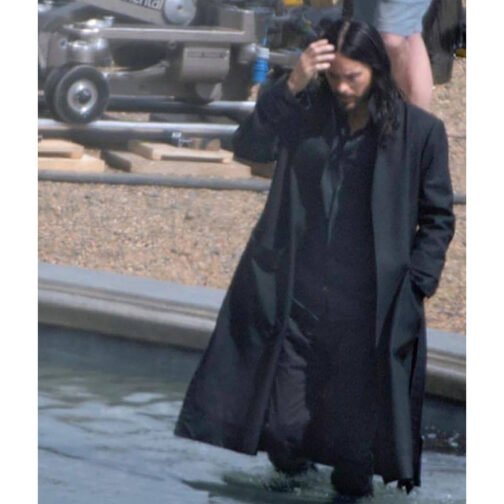 Morbius Jared Leto Black Wool Trench Coat - Image 4