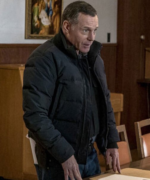 Chicago PD Jason Beghe Blue Puffer Jacket - Image 9