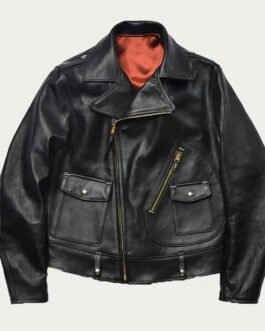 Jason Momoa Black Leather Biker Jacket
