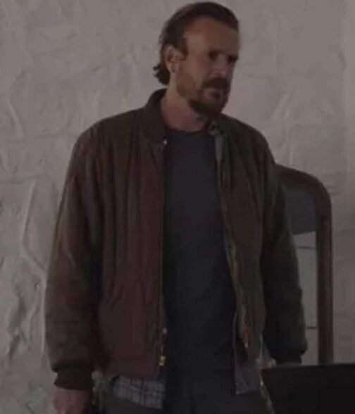 Jason Segel Windfall Brown Bomber Jacket - Image 4
