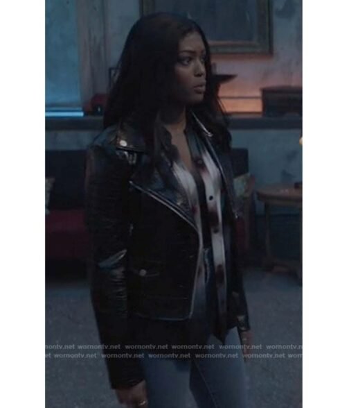 Javicia Leslie Batwoman Season 03 Alligator Leather Jacket - Image 5