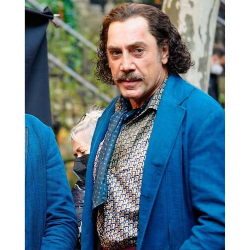 Javier Bardem Lyle Crocodile Blue Blazer - Image 3