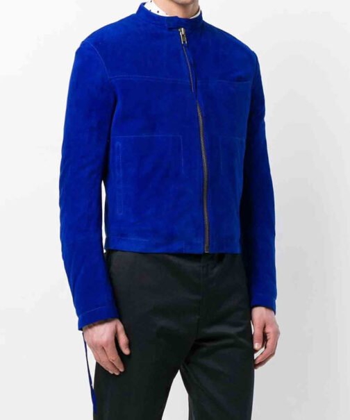 Jay Rock Blue Suede Jacket - Image 5