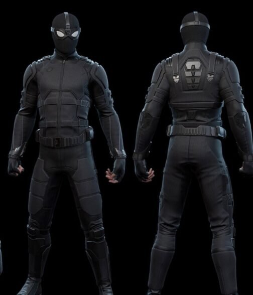 Jayson Fitch Spider-Man Padded Black Jacket - Image 6