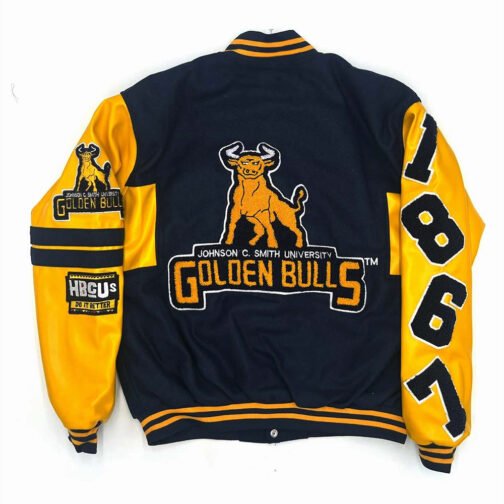 JCSU Golden Bulls Ole Skool Letterman Jacket - Image 2