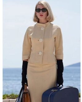 The Ipcress File Lucy Boynton Beige Wool Jacket