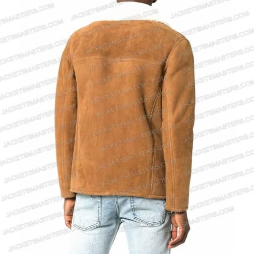 Himesh Patel Station Shearling Leather Jacket - Image 4