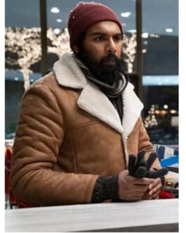 Himesh Patel Station Shearling Leather Jacket