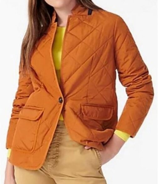 Jen Landon FBI Most Wanted Brown Quilted Jacket - Image 5