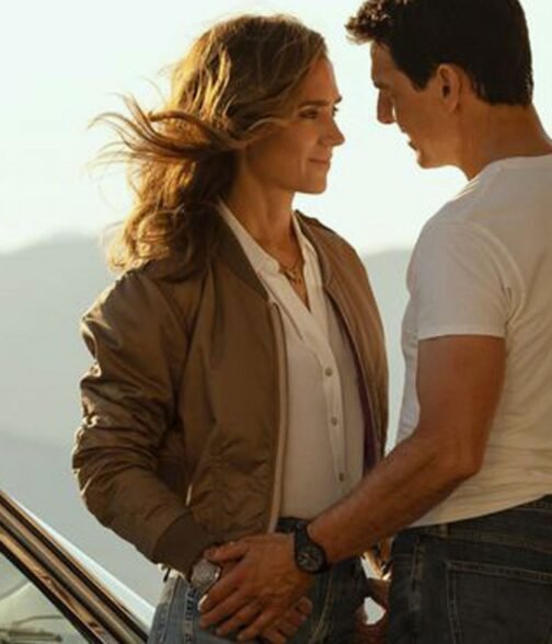 Jennifer Connelly Top Gun Maverick Brown Jacket - Image 7