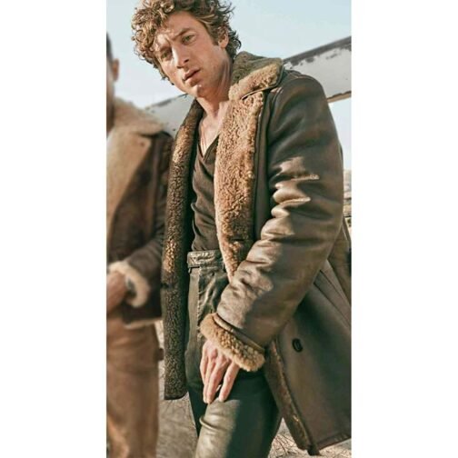 Jeremy Allen White The Iron Claw Leather Coat - Image 3