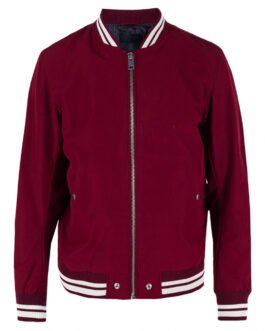 The Mayor Bernard David Jones Red Bomber Jacket