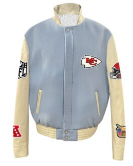 JH Kansas City Chiefs Varsity Baby Blue Jacket