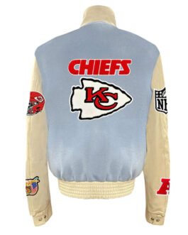 JH Kansas City Chiefs Varsity Baby Blue Jacket