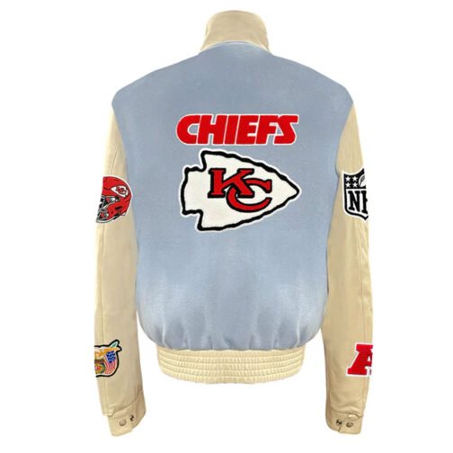 JH Kansas City Chiefs Varsity Baby Blue Jacket - Image 2