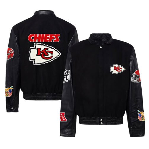 JH Kansas City Chiefs Varsity Black Jacket - Image 3