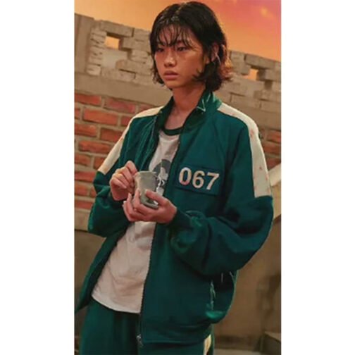 067 Ji-Yeong Squid Game Green Track Jacket - Image 2