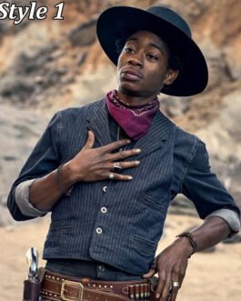 RJ Cyler The Harder They Fall Navy Blue Vest