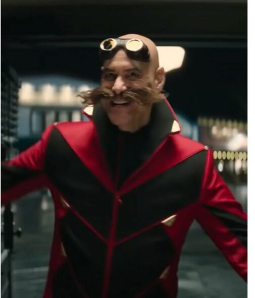 Jim Carrey Sonic The Hedgehog 2 Black and Red Tailcoat - Image 6