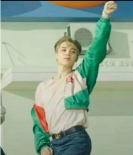 Gucci Jimin BTS Dynamite Green Satin Jacket - Image 3