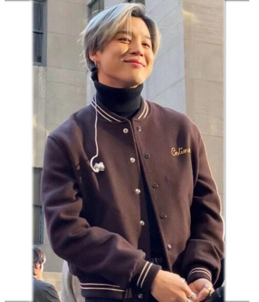 Celine Jimin Dynamite BTS Teddy Bomber Jacket - Image 5