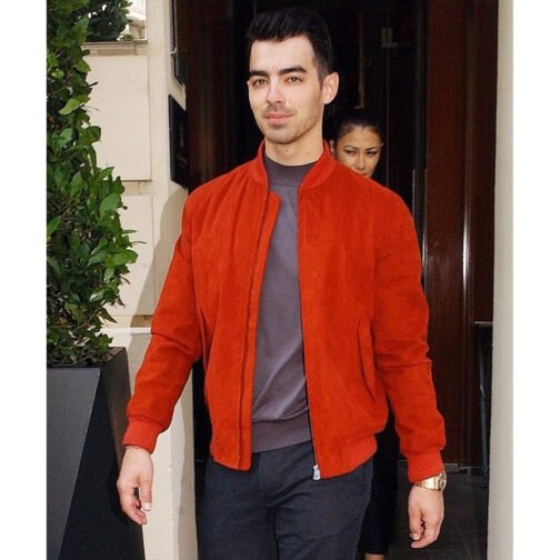 Joe Jonas Suede Orange Jacket