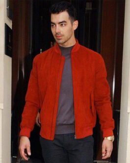 Joe Jonas Suede Orange Jacket