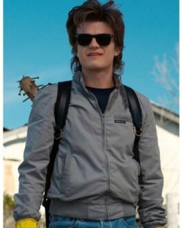 Joe Keery Stranger Things Grey Jacket