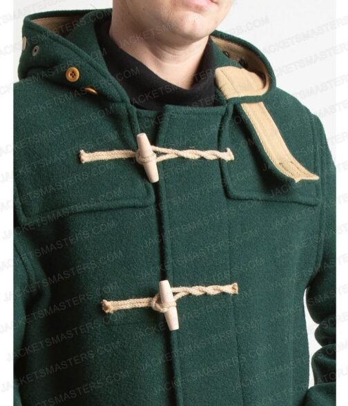 Joe Locke Heartstopper Duffle Green Coat - Image 8