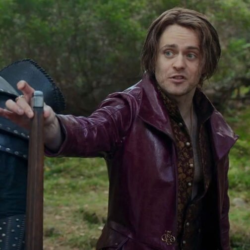 The Witcher Joey Batey Maroon Coat - Image 3