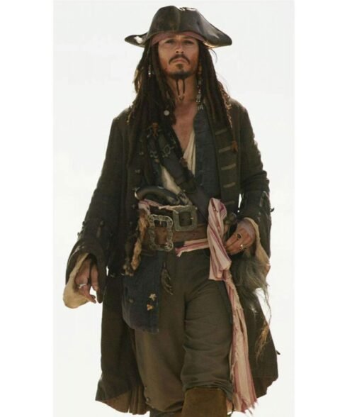 Johnny Depp Pirates of The Caribbean Brown Coat - Image 4