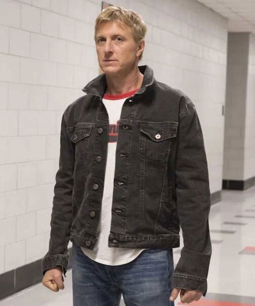 William Zabka Cobra Kai Black Denim Jacket - Image 5